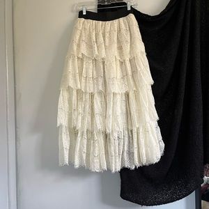 Free People Cream Lace Tutu Skirt S